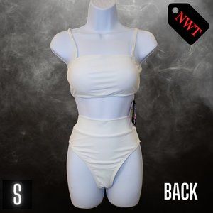 Small Off White Two Piece Bikini with Removeable Straps | Two Piece Swimsuit